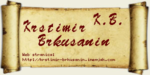 Krstimir Brkušanin vizit kartica